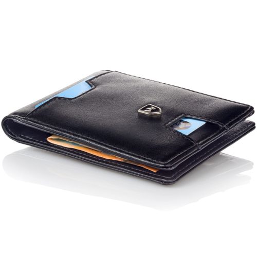 Kronenschein® Premium Men's Wallet with Money Clip, Slim Men's Wallet, Purse, RFID Protection, Credit Card Case, Card Case Gkm-05 Premium faux leather, brown