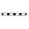 1U Procraft Decora AV 16 ga. Formed Aluminum Rack Panel - Four Inserts