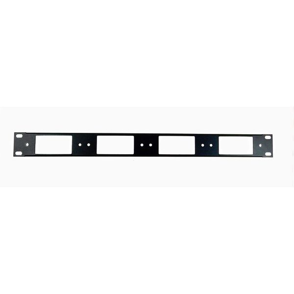 1U Procraft Decora AV 16 ga. Formed Aluminum Rack Panel - Four Inserts