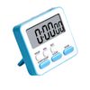 Multi-functional Digital Kitchen Timer - ABS material, loud alarm, large numbers, cooking timer, convenient storage, back with plastic magnetic heel stand (white+blue)
