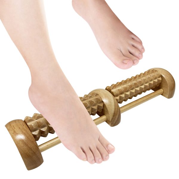 Foot Massage, Anytime, Anytime, Foot Massage, Pressure Pole, Wooden Massage Roller, Wooden Health Goods, Office, Home (Wooden Roller)