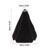 X AUTOHAUX Shift Boot Cover Dust Proof Universal Car Matte Black Red Line