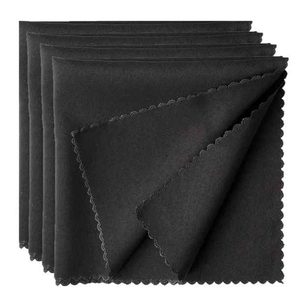 Aisszhao Black Napkins Cloth-Table Napkin Dinner Cloth Napkins Dinner Napkins Durable Hotel Quality Table Cloth,Christmas Dining Decoration for Home,Wedding,Hotel,Banquet Parties,Xmas Events