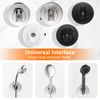 sourcing map Shower Head Holder, Suction Cup Shower Head Holder(Brushed Silver)
