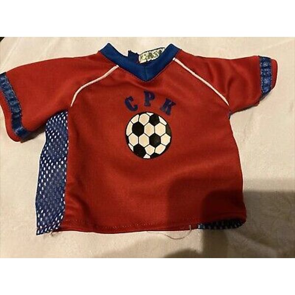 VINTAGE CABBAGE PATCH KIDS RED BLUE SOCCER SPORTS SHIRT CLOTHING JERSEY