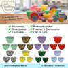 Just Pudding Basins Multipack Gold Coloured 1 Pint, 570ml Basin and Lid (6 Pack)