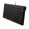 Wired Keyboard Small 78 Keys Quiet English Layout Thin Compact 1.5m Cable Tilted Membrane No Numeric Keypad Multimedia Buttons for PC Laptop Computer Windows Mac OS Linux (Black)