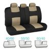 Car Seat Covers for Kia Optima 2 Tone Beige & Black w/ Split Bench