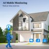 2PCS Solar PTZ Security Camera 4MP Audio Dual Lens Wireless Color Night Vision