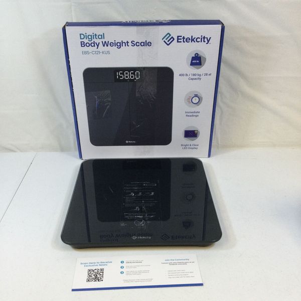 Etekcity EBS-C121-KUS Black 4 High Precision Sensor Digital Body Weight Scale