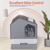 Extra Enclosed Cat Litter Box Drawer Type Cat Litter Tray with Plastic Scoop