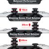 PlayRealm NO Falling Off Thumbstick Extender & Silicone Grip Cover 2 Sets for PS5 & PS4 Controller (Ghost Blue)