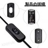 2pcs Inline Cord Switch ON/OFF AC 250V 6A Self-Locking Hold Latch Push Button Switch for Bedroom Table Lamp (White Black)