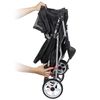 Dog Stroller 3 Wheels Foldable Cat Pet Stroller with Storage Basket & Cup Holder