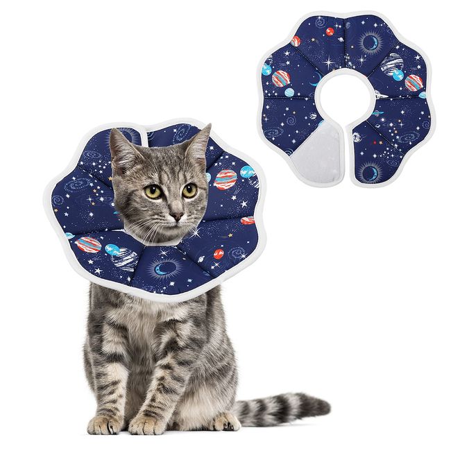 Soft Cat Recovery CCobee Soft Cat Cone Collar, schützendes niedliches kleines Katzen-Recovery-Halsband, verstellbare Verschlüsse, Halsbänder für Kätzchen, Katzen, E-Halsbänder nach Operationen, schütz