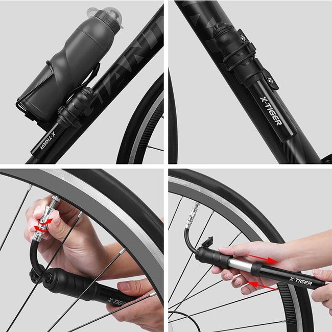 Portable Mini Bike Pump Bicycle Tire Inflator Hand Pump Presta Schrader  Valve