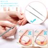 Nail Scalp Remover Ingrown Nail File Ingrown Nail Sonde Stainless Steel Rust Resistant Anti-Slip Easy to Disinfect Cuticle Cutter Ingrown Toenail/Thick Toenail/Toenail Care Nail Care Curved Straight Double Head Nail File Set of 2