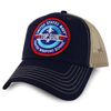 Armycrew US Navy TOPGUN Patch 2 Tone Mesh Back Trucker Cap - Navy Khaki