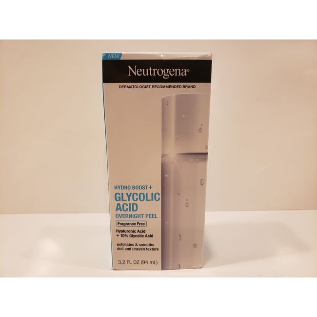 Neutrogena ~ Hydro Boost+ Glycolic Acid Overnight Peel (FF) ~ 3.2 oz ~ NIB