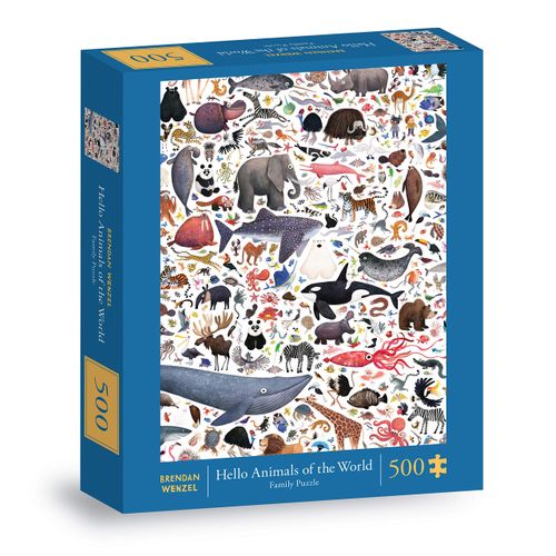 Chronicle Books Hello Animals of The World 500-Piece Family Puzzle