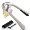 Zulay Kitchen Premium Garlic Press Set - Soft, Easy-Squeeze Ergonomic Handle