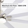 66" Smart APP Ceiling Fan with Light and Remote 6 Speed ​​Reversible 8 Blades US