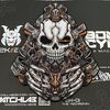 Bone CYBR - Skull Mecha Cyber Embroidery Patch #2 Ronin