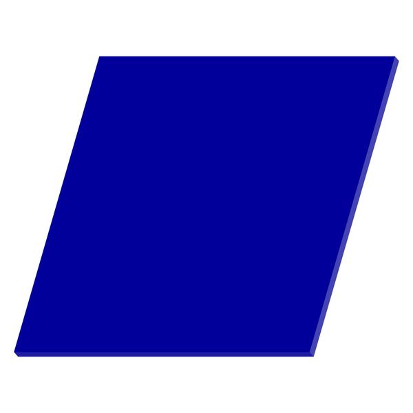 Plexiglas® Cut 3-50 cm - Square Blue, Size: 11 cm, Pack of 1
