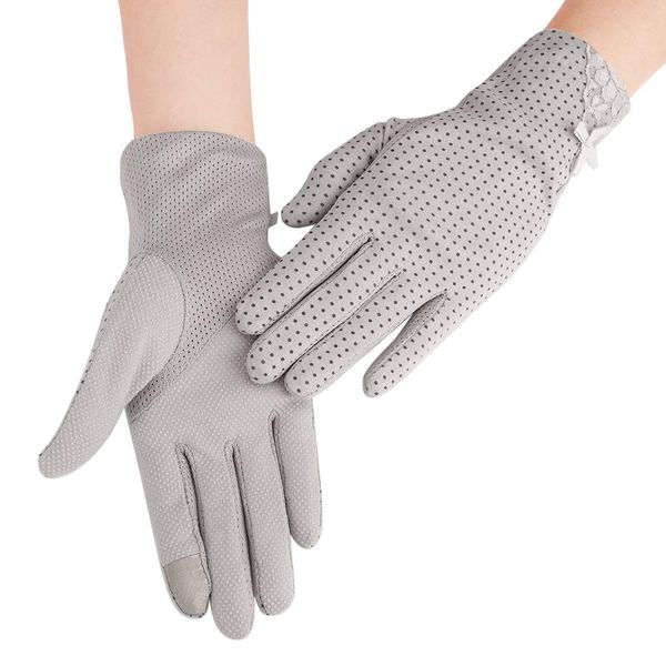 UV Schutz Handschuhe Damen Sommer Dünn autofahren Handschuhe Touchscreen Sporthandschuhe rutschfest Elastisch Leicht Atmungsaktiv Gloves Fitness Laufen Trekking Fingerhandschuhe Sommerhandschuhe