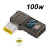 Type C Charging Adapter, 100W Type C to DC Adapter with Digital Display, Plug Converter for Laptop, Tablet, Game Console