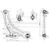 4 Piece Steering & Suspension Kit Control Arms w/ Ball Joint Outer Tie Rod Ends