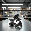 SquarezhenBo 3 Pcs Black for GU10 Light Bulb Suction Cup Inverted Triangular Suction Cup Lights Remove