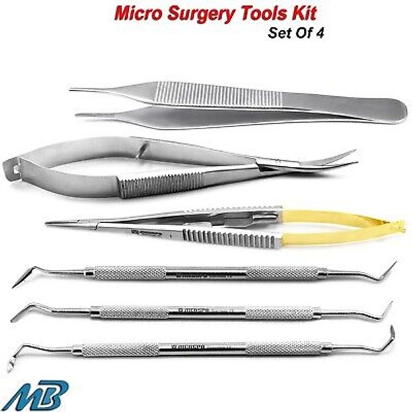 Micro Dissecting Spring Scissors Gingivectomy knives Surgical Needle Forceps kit