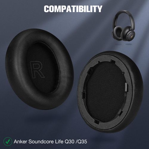 Laipuke Replacement Earpads Compatible with Anker Soundcore Life Q30 Q35 Headphones Replacement Ear Pads Ear Cushion (Black)