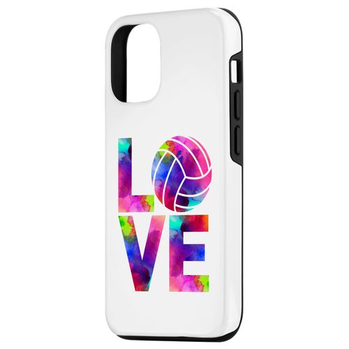 iPhone 12/12 Pro Love Volleyball Watercolor Girl Team Tournament Retro Vibe Case
