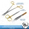Professional Suture Removal Kit Surgical Iris Scissors TC Needle Holder Forceps