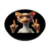 Quirky Creature With Big Glasses Peace PopSockets Adhesive PopGrip