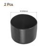 uxcell 2pcs Rubber Cap 58mm ID Vinyl Round Tube End Cap Thread Protector Dark Gray