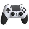 Wireless Controller with Hall Joystick for PS4,Pro,Slim - Wireless Controller with Built-in Speakers/Precise Joysticks/Turbo/Advanced Buttons Programming, and 1000mAh Rechargeable Battery (White Black)