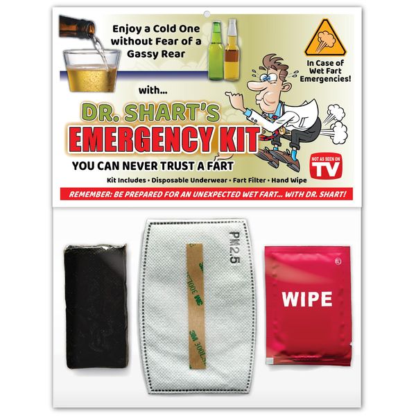 SHART Beer Lover Wet Fart Emergency Kit - Funny Novelty Gift, Gag, Joke, Party Favors, Xmas Stocking Stuffer - Craft Beer, Home Brew, Bar, Garage, Shop, Mancave (1)