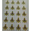 ProSticker 002 (20pack) 2" Masonic Compass Square Decals Stickers