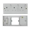 White Triple Switched Socket with Back Box