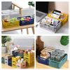 Spesh 2 Pcs Collapsible Storage Boxes Mini Storage Crates Stackable Storage Baskets Plastic Folding Crates for Kitchen,Living Room,Office(22*15*9cm,Blue+Dark Green)