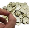Double-Sided 3D "I Was Caught Being Good" Plastic Metallic Gold Coins (48 PACK)