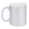 Yourdesign Personalised Silver Glitter Mug - Add Your Name, Quote or Custom Message