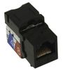 MyCableMart Keystone Jack Insert/Punch-down SLIM - Cat 6 RJ45 Networking, Black
