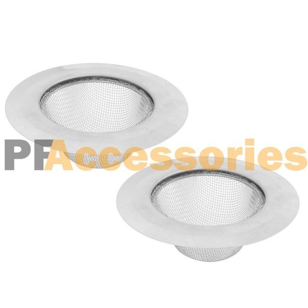 2 Pcs 4.5" Stainless Steel Large Wide Rim Mesh Sink Strainer for Kitchen Drain