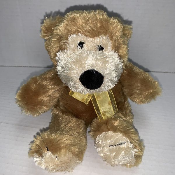 Melissa & Doug Baby Ferguson Teddy Bear w/ Bow 8" Plush Golden Brown