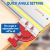Table Saw Miter Gauge Adjustable Multi-Angle Track Saw Guide Square Right Angle Guide Angle Stop for Makita Festool DeWalt Guide Rail