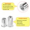 Qrity 20 PCS Rivet Nut, Stainless Steel Flat Head Threaded Insert Nutsert Kit, M12 Fasteners Nut